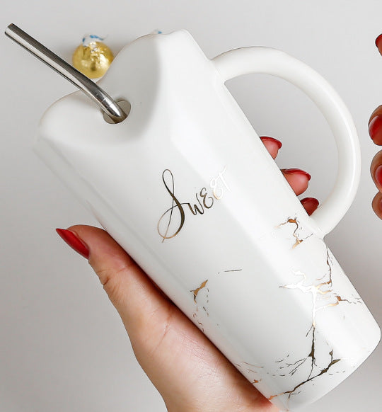 Heart-shaped couple ceramic cup - orevele