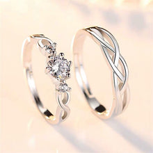 Load image into Gallery viewer, Simple Diamond-studded Couple Rings - orevele