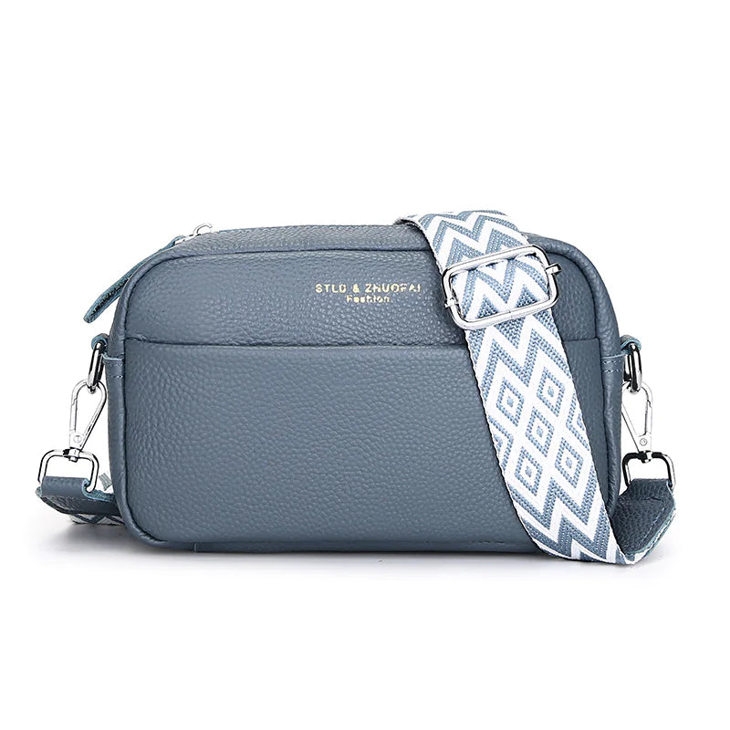 Leather One-shoulder Crossbody Bag - orevele