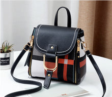 Load image into Gallery viewer, Chic Plaid Leather Mini Backpack - orevele