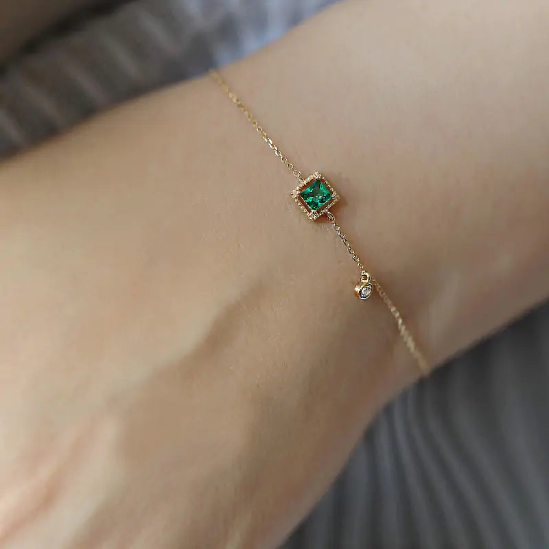 Emerald Shine Chain Bracelet - orevele
