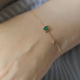 Emerald Shine Chain Bracelet