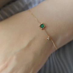 Emerald Shine Chain Bracelet - orevele