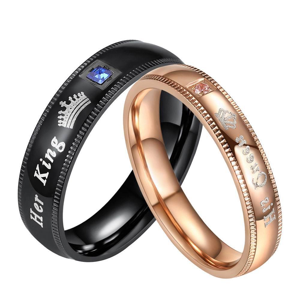 her King his Queen couple ring - orevele