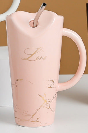 Heart-shaped couple ceramic cup - orevele