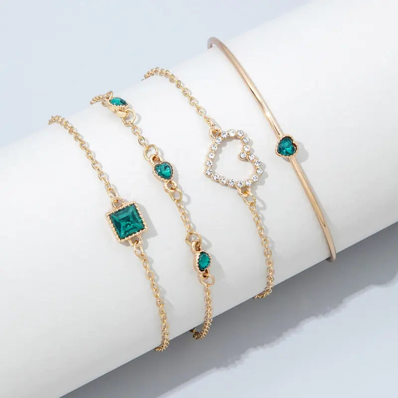 Inlaid Bracelet Jewelry Set - orevele