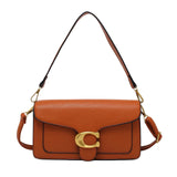 leather C-logo shoulder bag