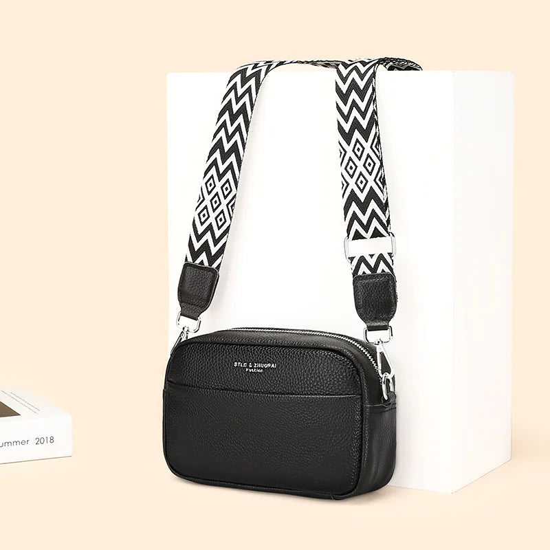 Leather One-shoulder Crossbody Bag - orevele