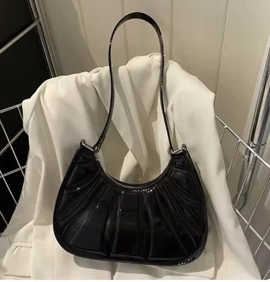 Chic Pleated Crossbody Bag - orevele