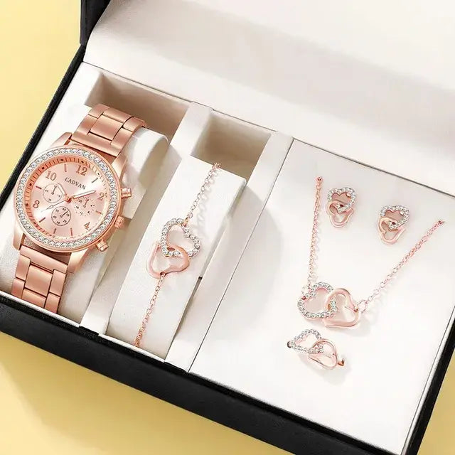 Rose Gold Elegance Watch Ensemble - orevele