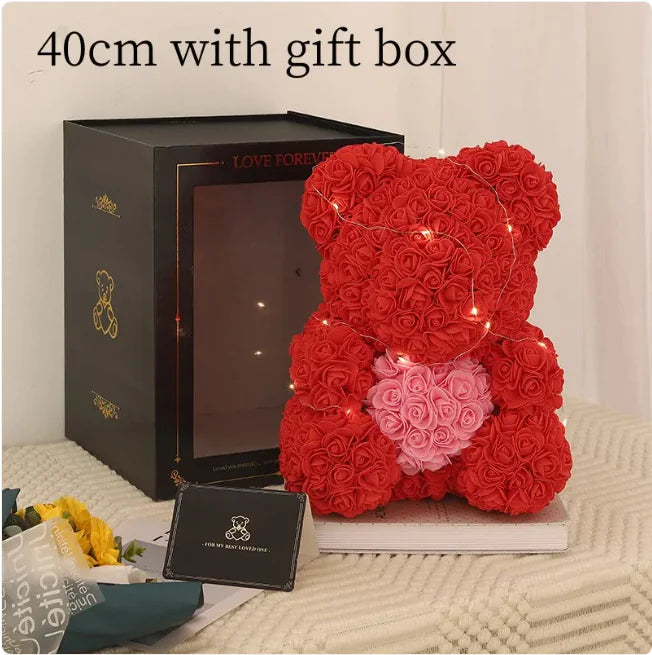 Rose Bear Teddy - Gift For Special Occasion - orevele