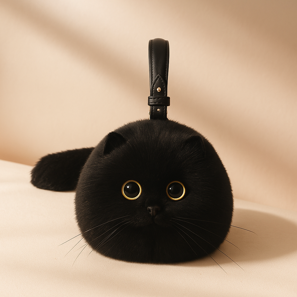 WhiskerCharm Plush Cat Bag - orevele