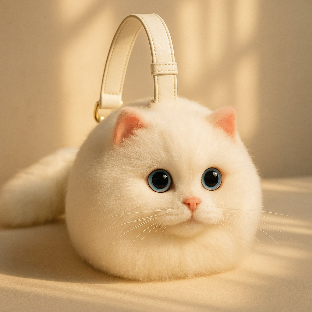 WhiskerCharm Plush Cat Bag - orevele