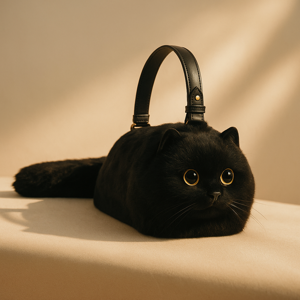 WhiskerCharm Plush Cat Bag - orevele