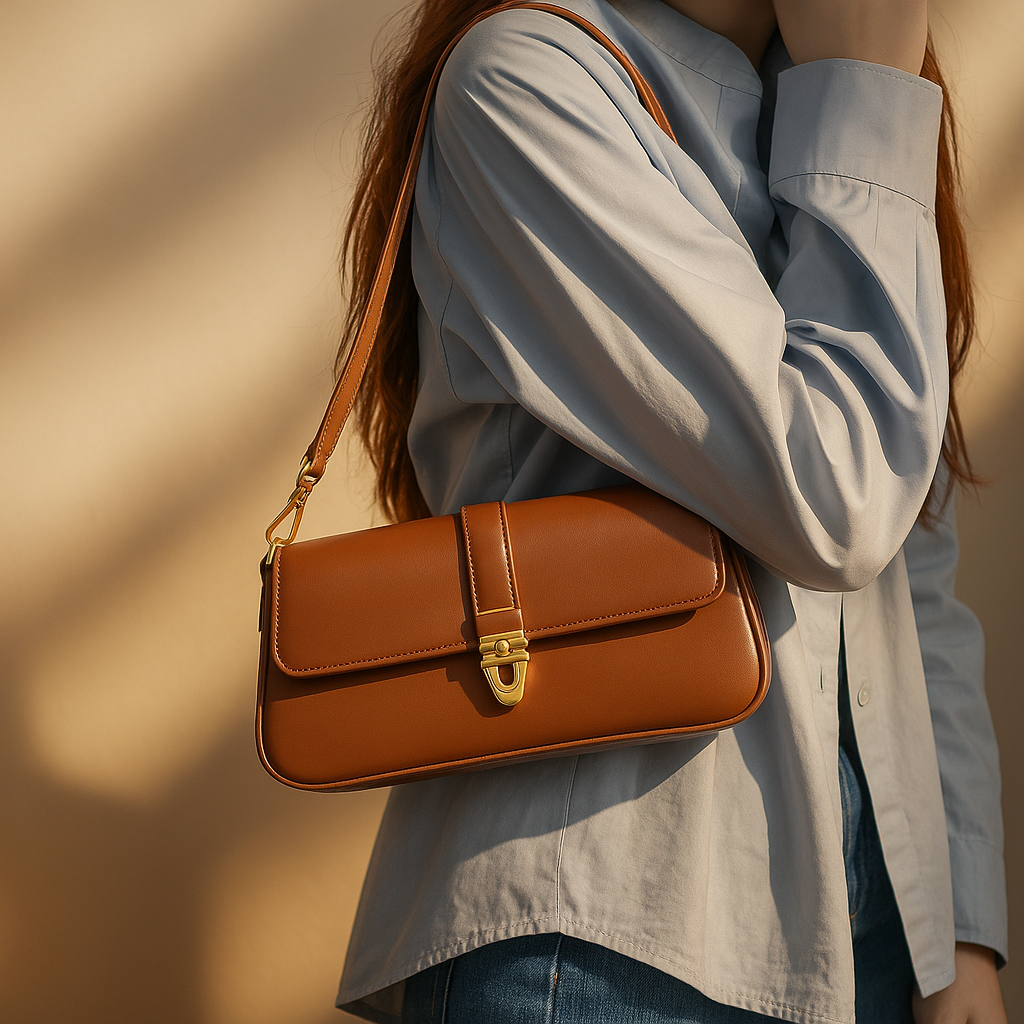 Classic Buckle Baguette Bag - orevele