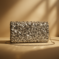 GlimmerArc Sequin Clutch - orevele
