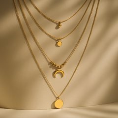 Celestia Layered Pendant Necklace - orevele