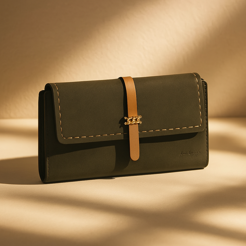Elegante Geldbörse mit Kettendetail