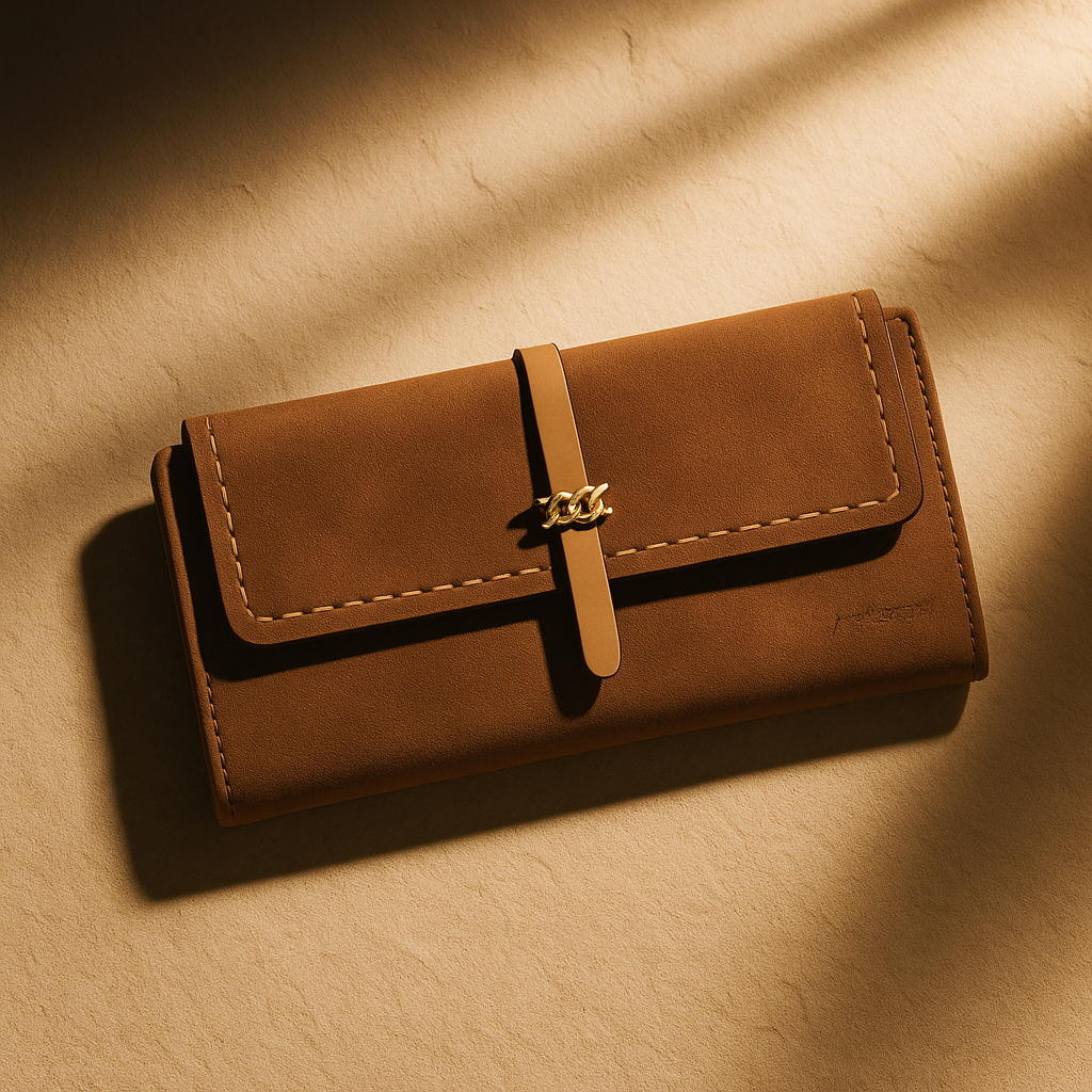 Elegante Geldbörse mit Kettendetail