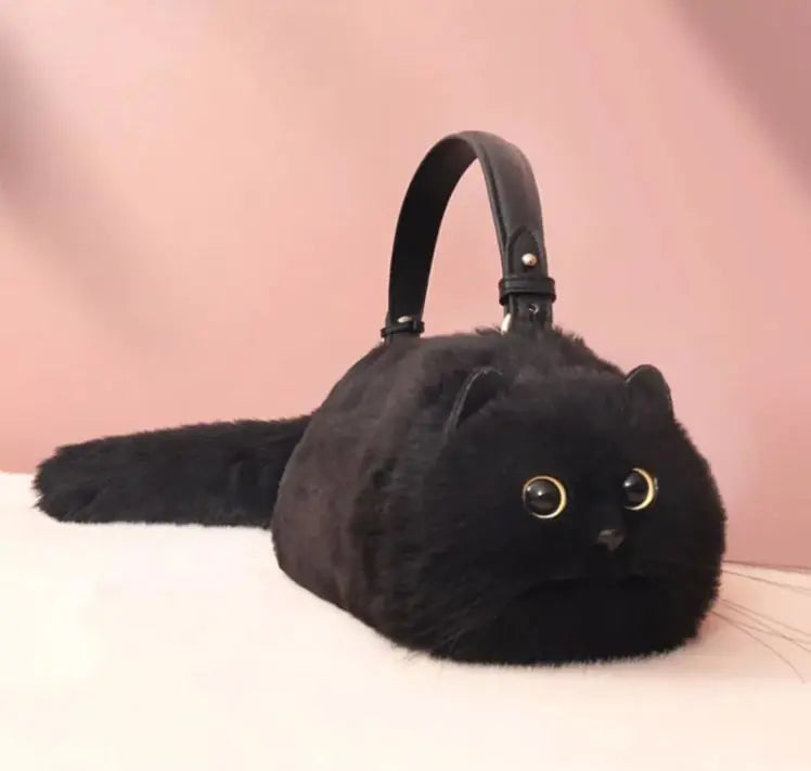 Plush Cat Bag By Orevele - orevele