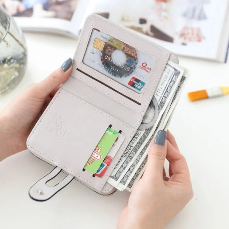 PRETTYZYS Compact Button Wallet - orevele