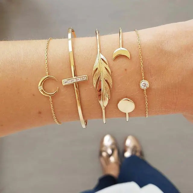 Inlaid Bracelet Jewelry Set - orevele