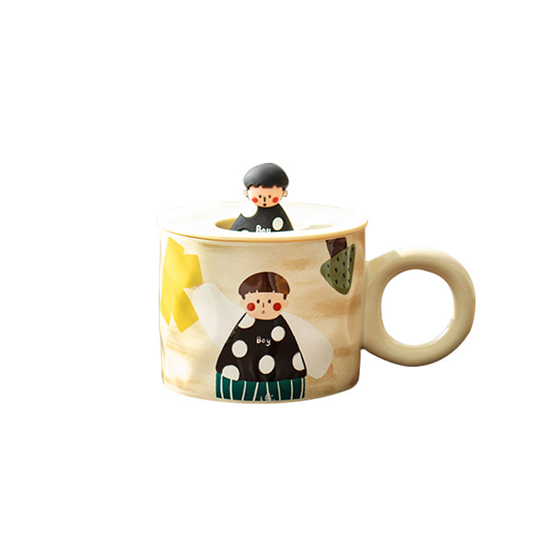 Adorable Peekaboo Character Ceramic Mug - orevele