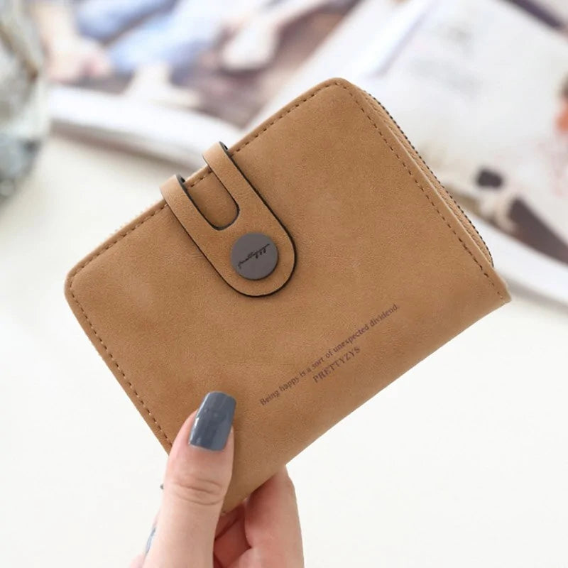 PRETTYZYS Compact Button Wallet - orevele