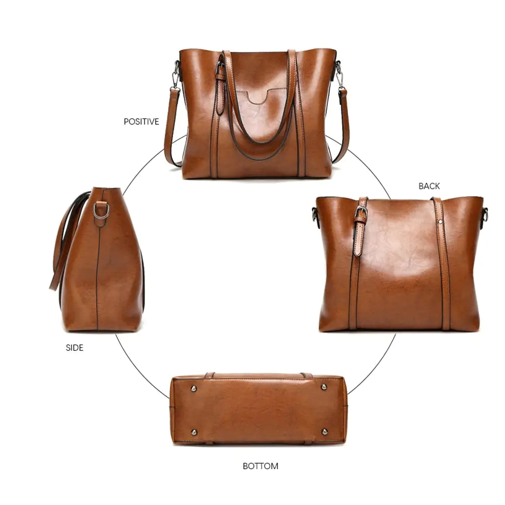 Chic Leather Shoulder Bag - orevele