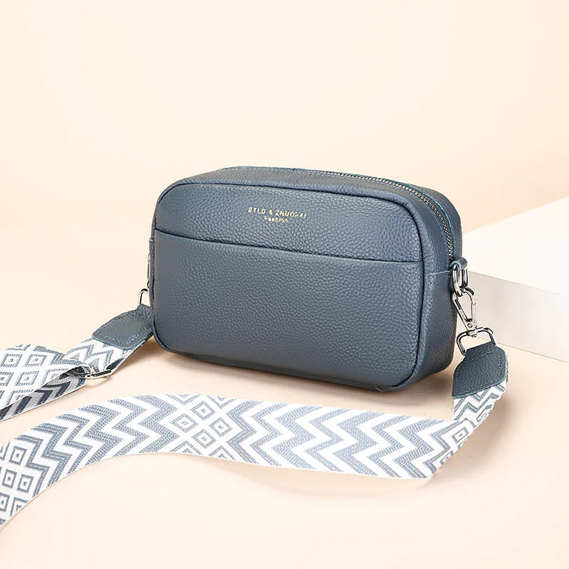 Leather One-shoulder Crossbody Bag - orevele