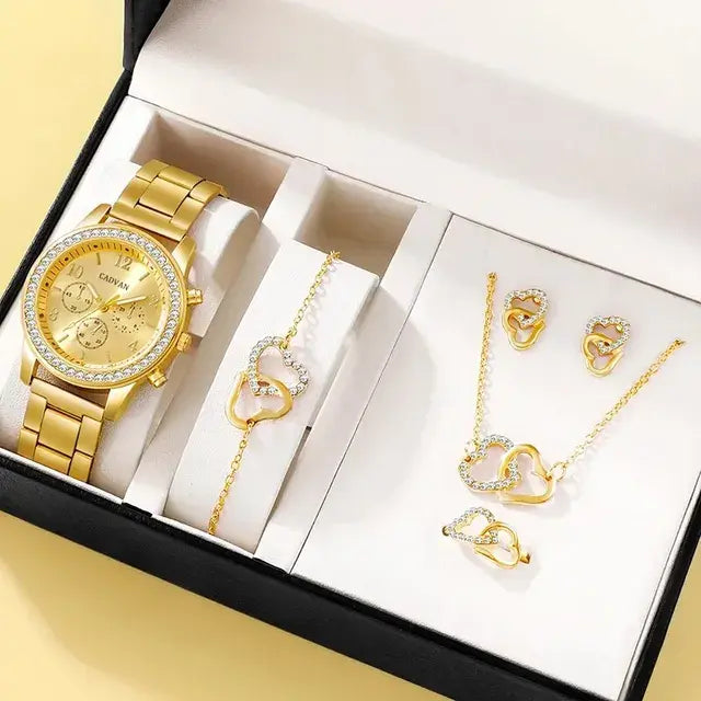 Rose Gold Elegance Watch Ensemble - orevele