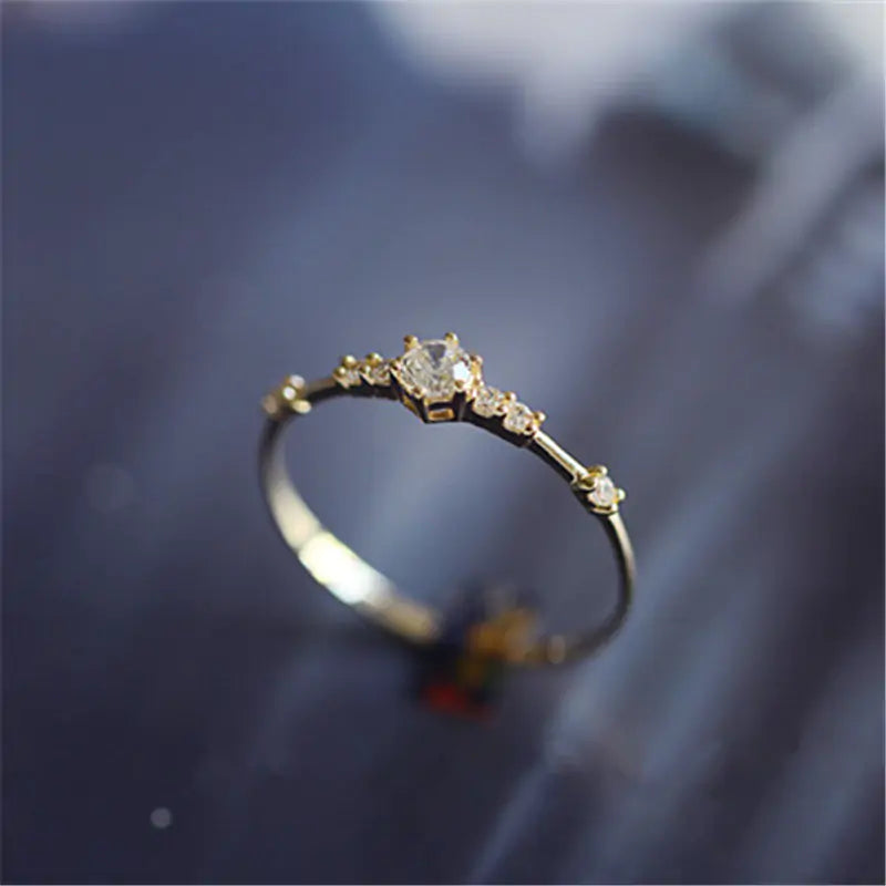 Elegant Crystal Bridal Ring - orevele