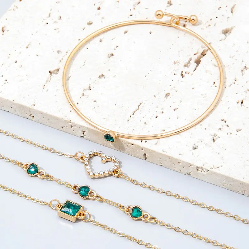 Inlaid Bracelet Jewelry Set - orevele