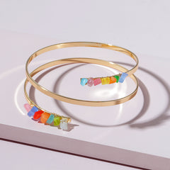 Rainbow Crystal Wrap Bangle - orevele