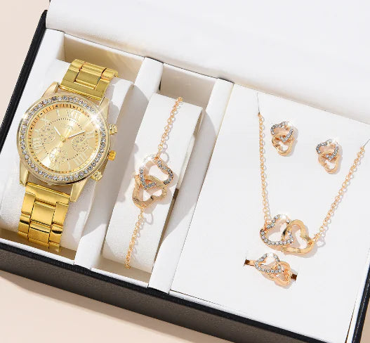 Rose Gold Elegance Watch Ensemble - orevele