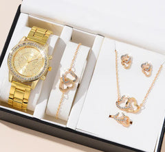 Rose Gold Elegance Watch Ensemble - orevele