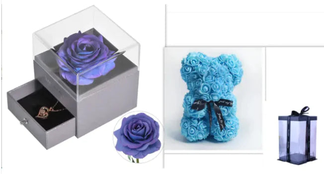 Rose Bear Teddy - Gift For Special Occasion - orevele