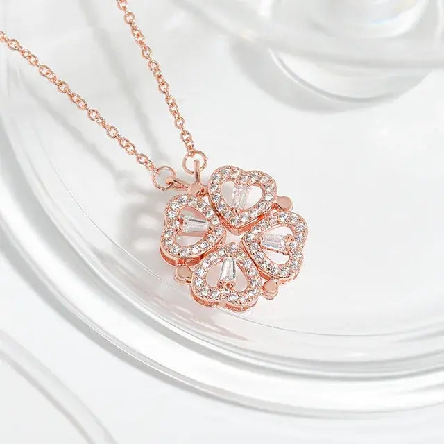 Titanium Clover Pendant Necklace - orevele