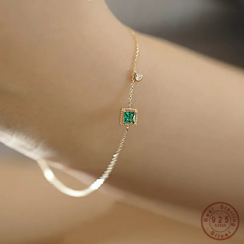 Emerald Shine Chain Bracelet - orevele