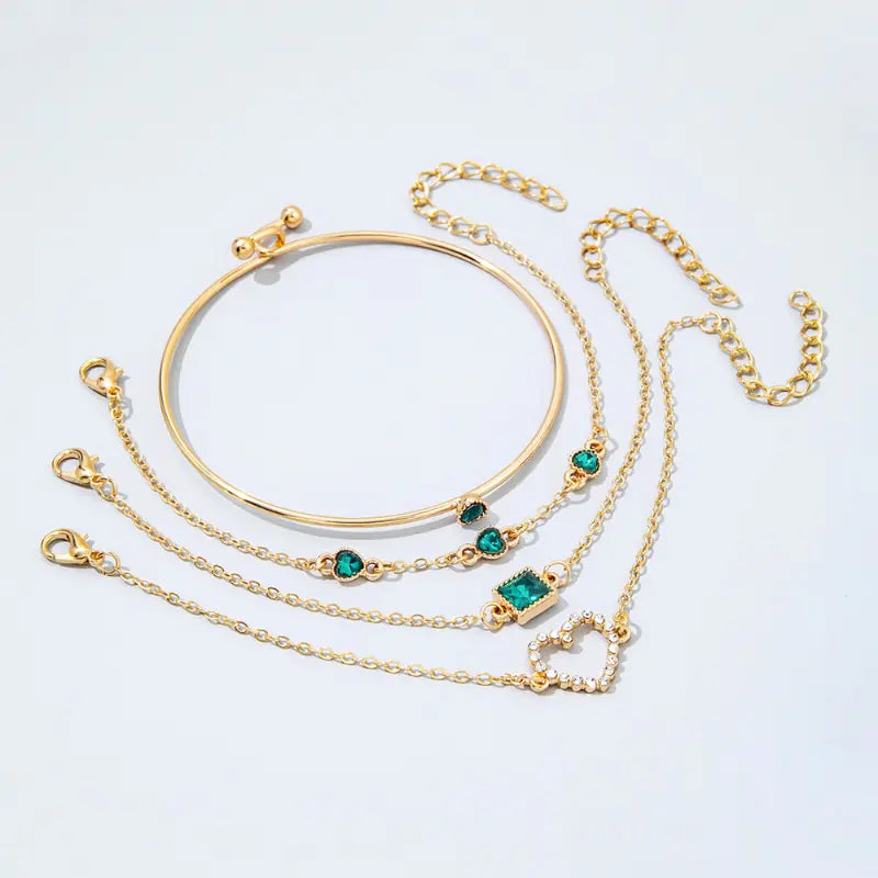 Inlaid Bracelet Jewelry Set - orevele
