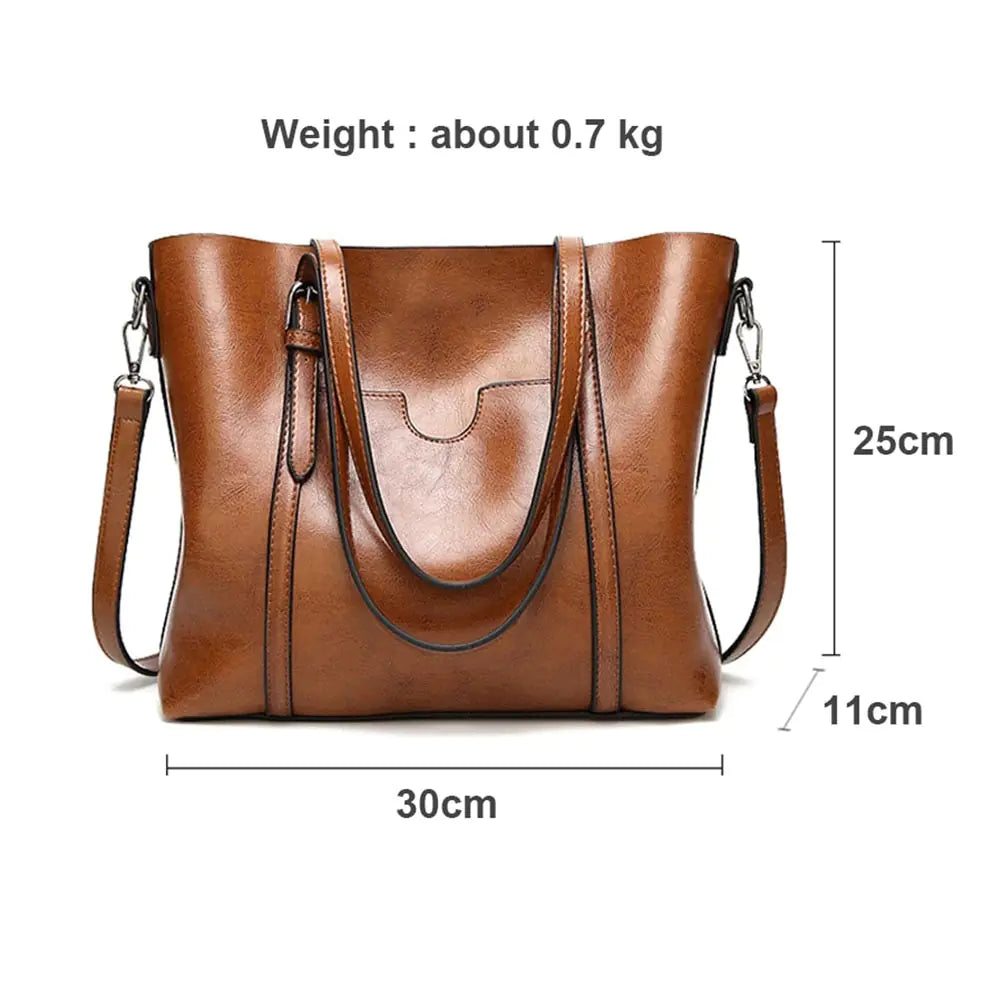 Chic Leather Shoulder Bag - orevele