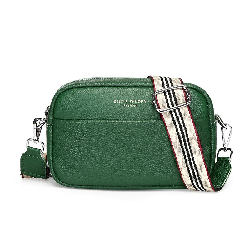 Leather One-shoulder Crossbody Bag - orevele