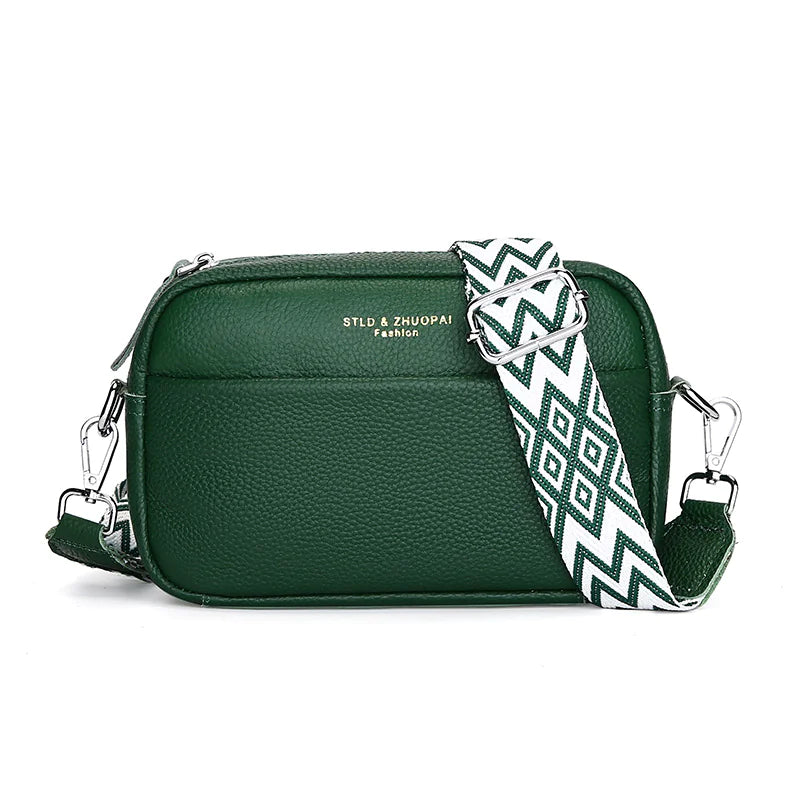 Leather One-shoulder Crossbody Bag - orevele
