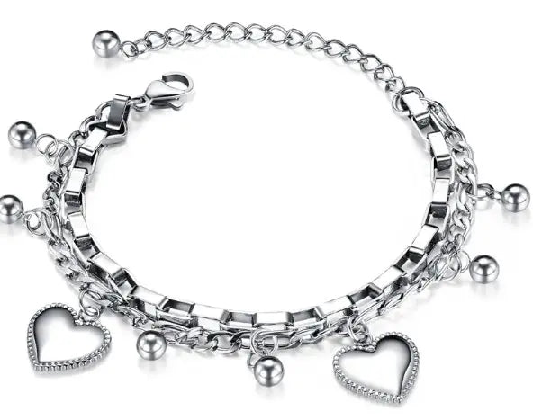 Love Heart Bead Bracelet - orevele