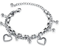 Love Heart Bead Bracelet - orevele