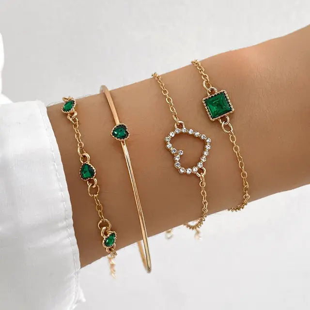 Inlaid Bracelet Jewelry Set - orevele