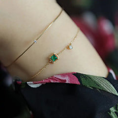 Emerald Shine Chain Bracelet - orevele