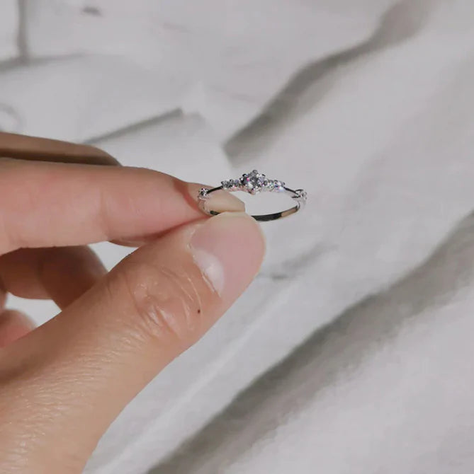 Elegant Crystal Bridal Ring - orevele