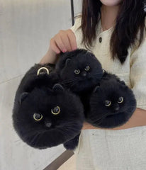 Plush Cat Bag By Orevele - orevele