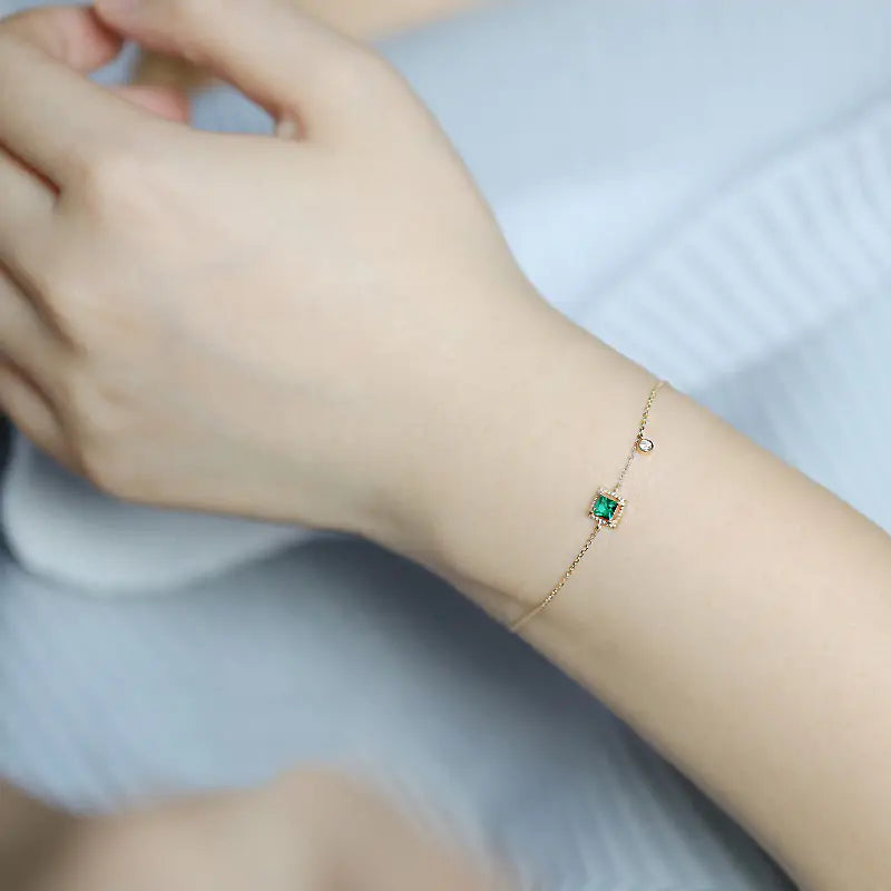 Emerald Shine Chain Bracelet - orevele